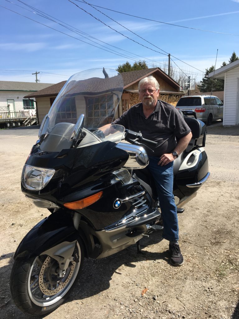 Cecil Burns with 2009 BMW K1200LT motorcycle