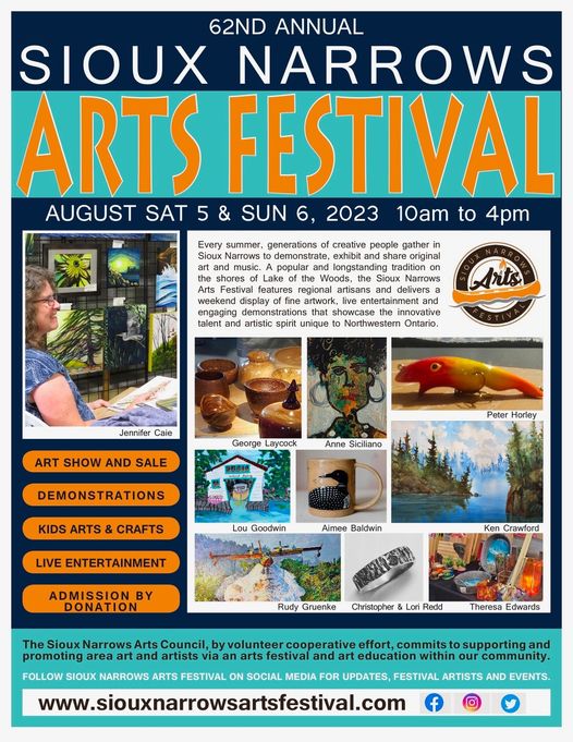 Sioux Narrows Arts Festival poster
